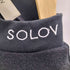 ソロヴ SOLOV 23SS バック スリット コットン パイル ワンピース ブラック レディース JPN:1