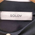 ソロヴ SOLOV 23SS バック スリット コットン パイル ワンピース ブラック レディース JPN:1