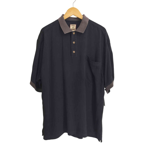 トミーバハマ Tommy Bahama シルク100 半袖ポロシャツ メンズ import:L
