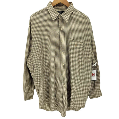 ポロバイラルフローレン Polo by RALPH LAUREN LOWELL SPORT 同色ポニー 刺繍 タータンチェック柄 長袖 シャツ メンズ import:L