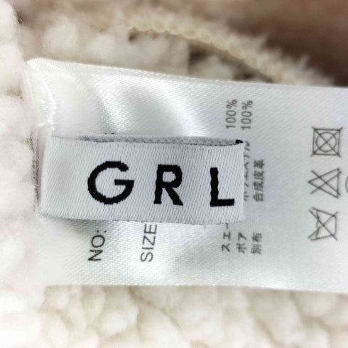 グレイル GRL スエード フェイクムートン ステンカラーコート レディース FREE