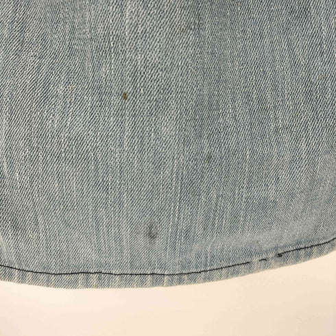 70S メキシコ製 ボタニカル刺繍 オープンカラーデニムシャツ メンズ 34