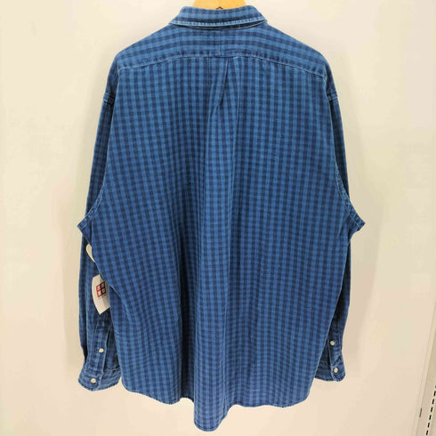 ポロバイラルフローレン Polo by RALPH LAUREN 90S ポニー無し ダブルポケット チェック柄 長袖 ヘビー ワークシャツ メンズ import:XXL