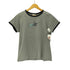 ナイキ NIKE 00S グレータグ ラメ スウッシュ ロゴ S/S リンガー ラグラン クロップド Tシャツ レディース import:XL