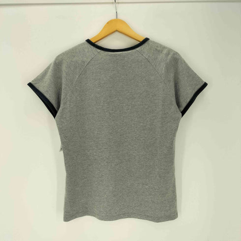 ナイキ NIKE 00S グレータグ ラメ スウッシュ ロゴ S/S リンガー ラグラン クロップド Tシャツ レディース import:XL