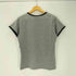 ナイキ NIKE 00S グレータグ ラメ スウッシュ ロゴ S/S リンガー ラグラン クロップド Tシャツ レディース import:XL
