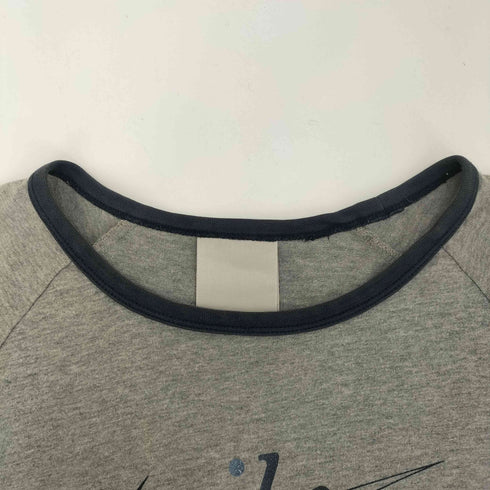 ナイキ NIKE 00S グレータグ ラメ スウッシュ ロゴ S/S リンガー ラグラン クロップド Tシャツ レディース import:XL