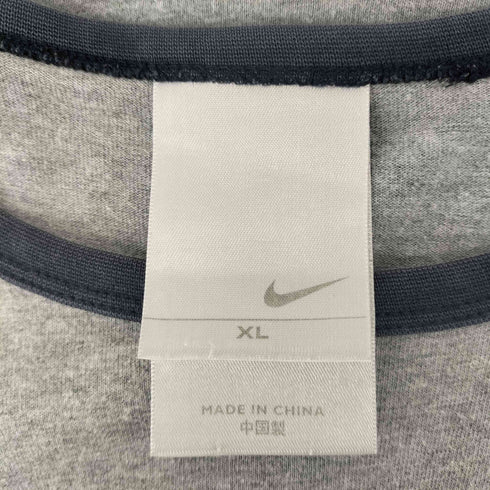 ナイキ NIKE 00S グレータグ ラメ スウッシュ ロゴ S/S リンガー ラグラン クロップド Tシャツ レディース import:XL