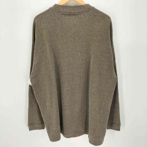 ナイツブリッジ KNIGHTSBRIDGE ヘンリーネック ワッフル 長袖 Tシャツ メンズ import:XL