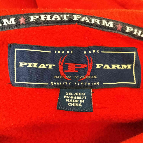 ファットファーム PHAT FARM ロゴ刺繍 ドローコード付き パーカー メンズ XXL