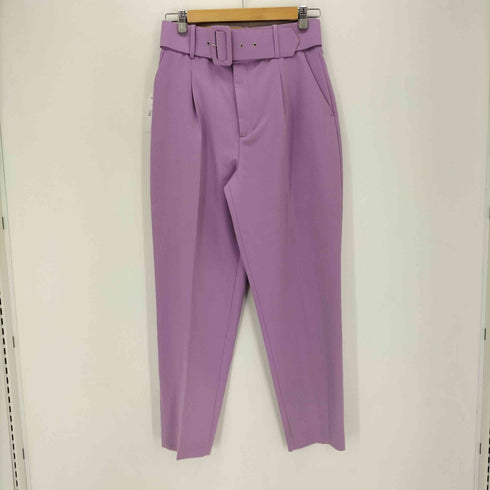 ザラ ZARA ノーカラー ベルテッドパンツ セットアップ レディース L