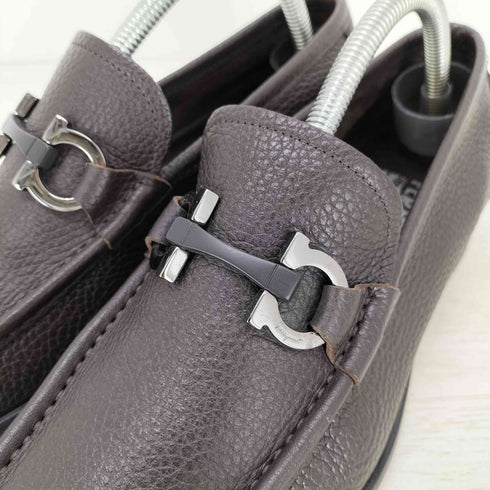サルヴァトーレフェラガモ Salvatore Ferragamo シボ革 ビットローファー メンズ 6 1/2