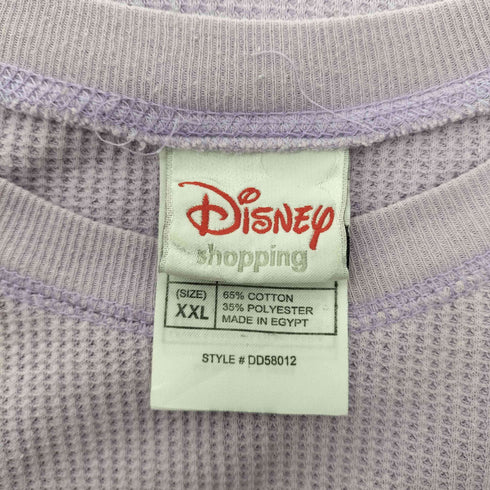 90-00S ボディ テーマパーク キャラクター プリント L/S ワッフル サーマル カットソー メンズ XXL