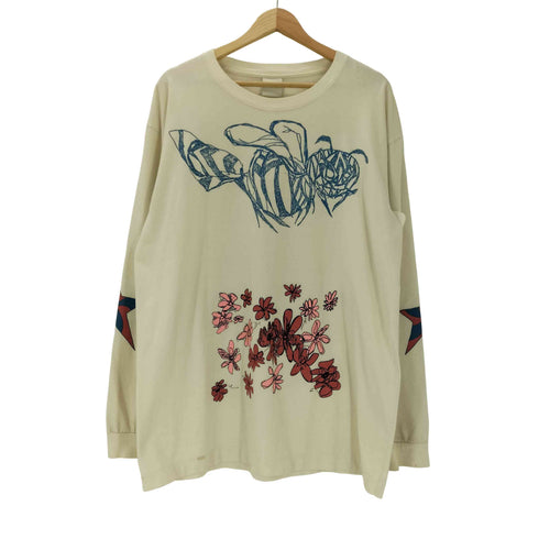 90-00S ボディ OLD アート ワーク グラフィック 絵画 プリント L/S カットソー メンズ JPN:XL