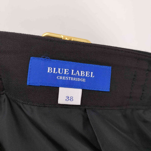 ブルーレーベルクレストブリッジ BLUE LABEL CRESTBRIDGE チェック切替 ウール混 プリーツスカート レディース JPN:38
