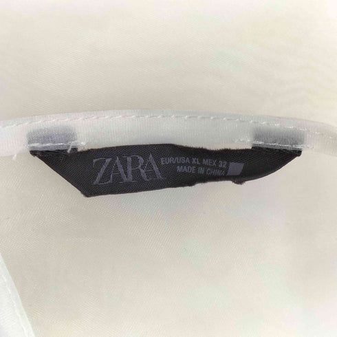 ザラ ZARA オーガンザ バイカラー バルーン トップス レディース JPN:XL