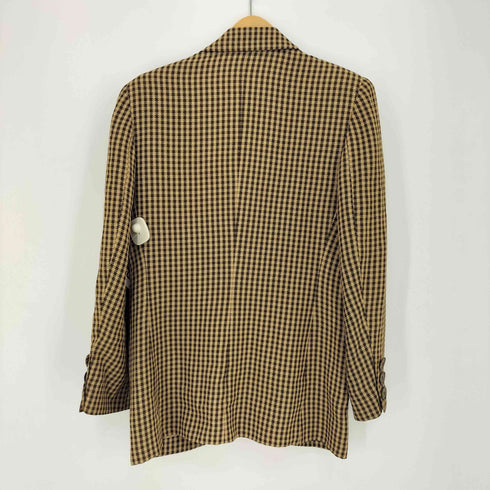 イヴサンローラン Yves Saint Laurent チェック 2B テーラード ジャケット レディース FR:38