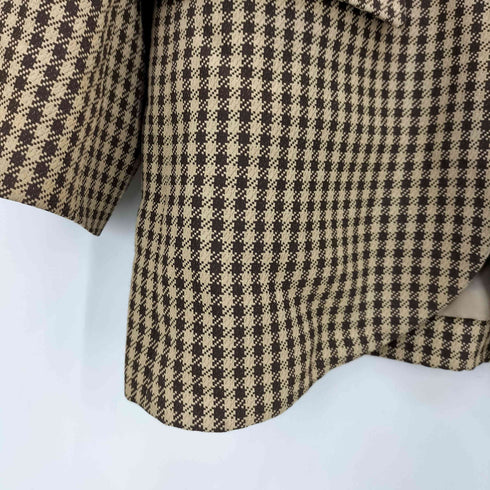 イヴサンローラン Yves Saint Laurent チェック 2B テーラード ジャケット レディース FR:38
