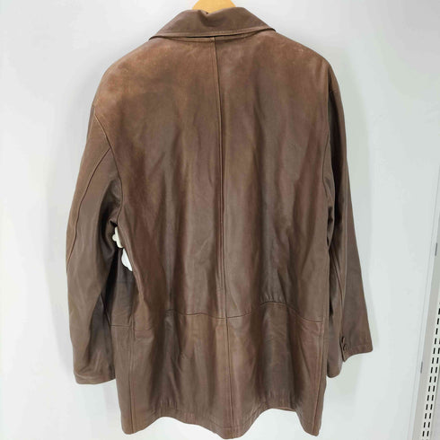 ANTELOPE Genuine Leather アンティロープ 本革 リアルレザー 2WAY カラー カーコート ジャケット メンズ import:L