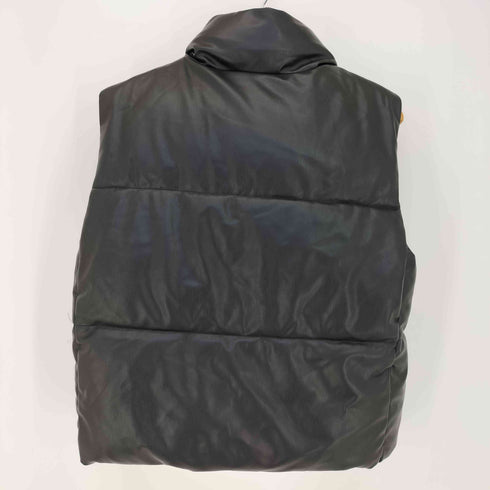ザラ ZARA フェイクレザーパフベスト レディース import:M
