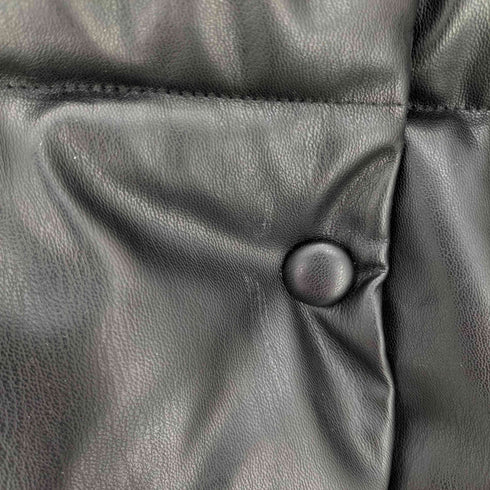 ザラ ZARA フェイクレザーパフベスト レディース import:M