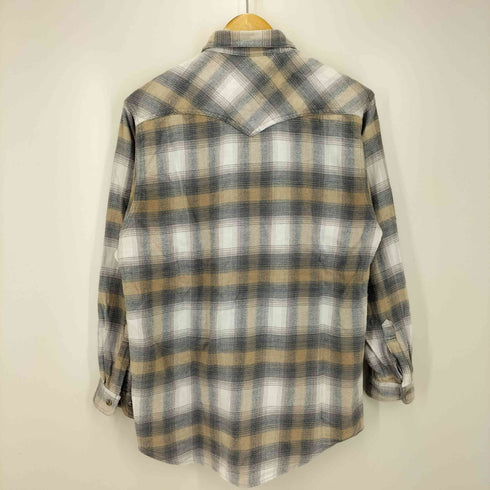 ラッキーストライク LUCKY STRIKE オンブレ チェック ウエスタン ネル シャツ メンズ import:M