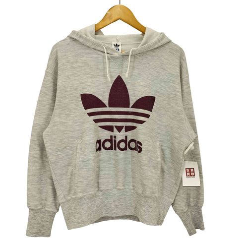 アディダス adidas 80-90S デサント製 トレフォイル ビッグロゴ プリント パーカー メンズ JPN:L