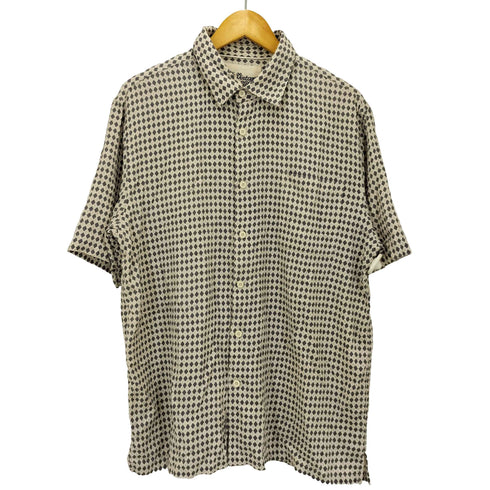 VINTAGE SILK 総柄 半袖 オープンカラー シャツ メンズ import:XL