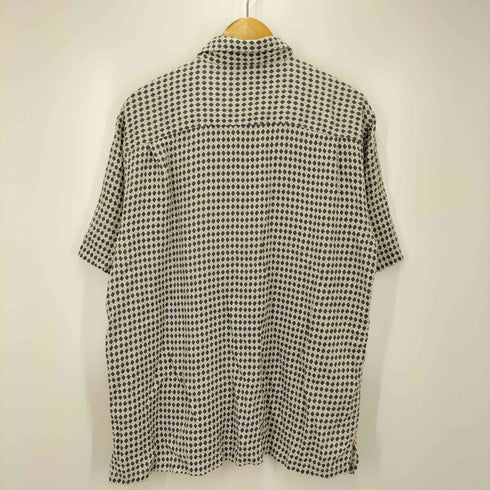 VINTAGE SILK 総柄 半袖 オープンカラー シャツ メンズ import:XL