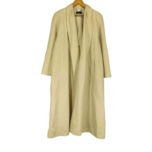 PURE CASHMERE 100% カシミヤ ボタンレス ロングコート レディース