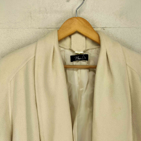 PURE CASHMERE 100% カシミヤ ボタンレス ロングコート レディース