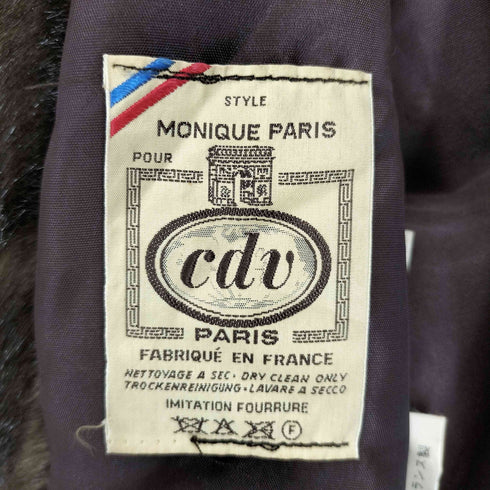 cdu paris フランス製 フェイクファー ジャケット レディース FR:38