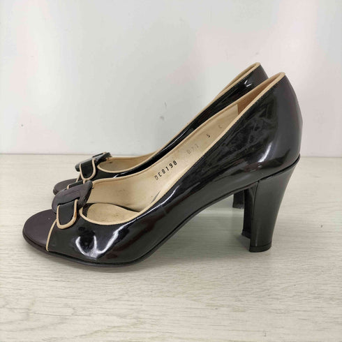 サルヴァトーレフェラガモ Salvatore Ferragamo オープントゥ パンプス レディース US:5C