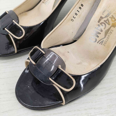 サルヴァトーレフェラガモ Salvatore Ferragamo オープントゥ パンプス レディース US:5C