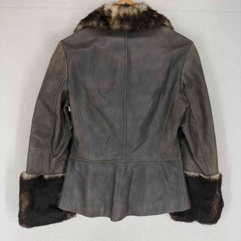 pols fur ファー 本革レザー ジャケット レディース JPN:44