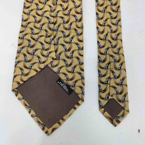 イヴサンローラン Yves Saint Laurent 総柄 シルクネクタイ メンズ