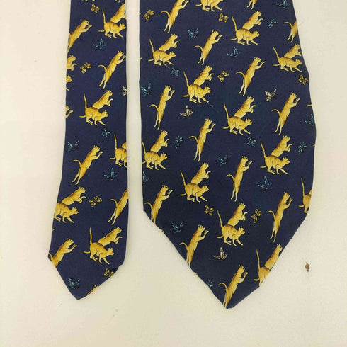イヴサンローラン Yves Saint Laurent 総柄 シルクネクタイ メンズ