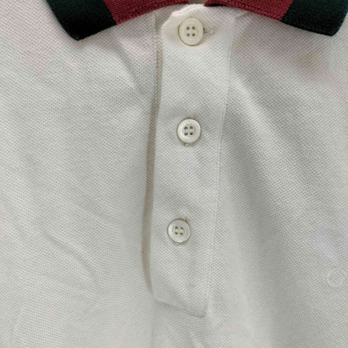 グッチ GUCCI 黒タグ ロゴ刺繍 半袖ポロシャツ メンズ S
