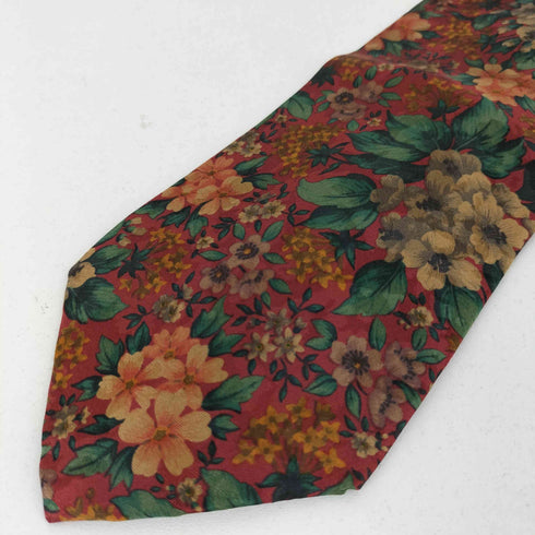 イヴサンローラン Yves Saint Laurent 花柄 シルクネクタイ メンズ