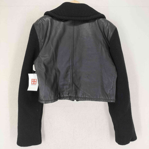 Lorella Braglia ニット切替 レザージャケット レディース JPN:42