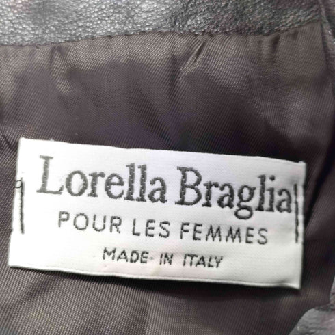 Lorella Braglia ニット切替 レザージャケット レディース JPN:42