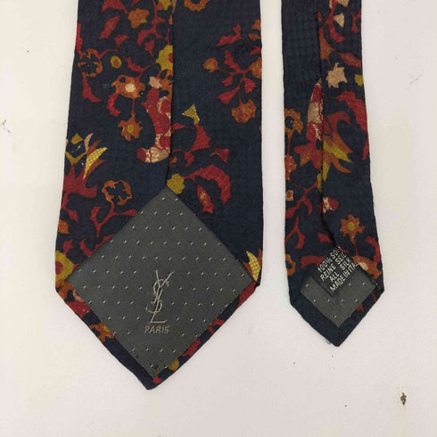 イヴサンローラン Yves Saint Laurent 花柄 シルクネクタイ メンズ