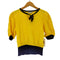 イヴサンローラン Yves Saint Laurent パフスリーブ半袖トップス レディース M