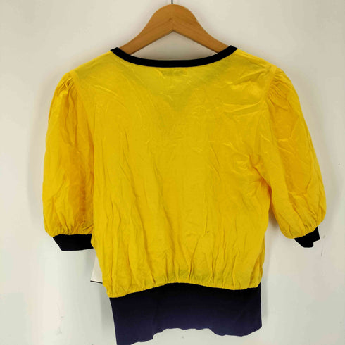 イヴサンローラン Yves Saint Laurent パフスリーブ半袖トップス レディース M
