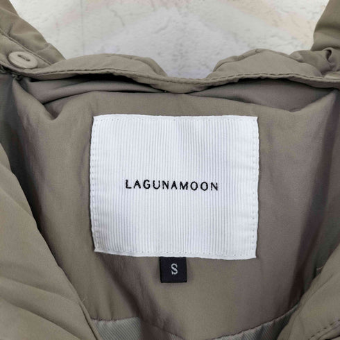 ラグナムーン LAGUNAMOON フード付き ノーカラー ダウンジャケット レディース S