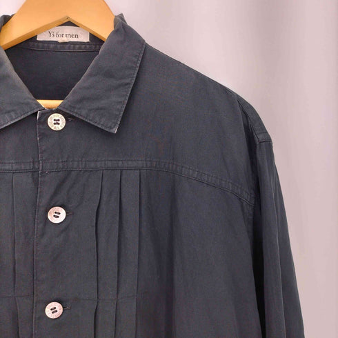 ワイズフォーメン Ys for men SHIRTS 90-00s フロントプリーツ オーバーサイズ 長袖シャツ メンズ JPN:3
