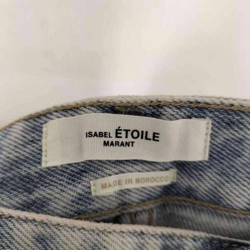 イザベルマランエトワール ISABEL MARANT ETOILE ライトウォッシュ ピンタック ハイライズ スリムレッグ デニム パンツ レディース 38