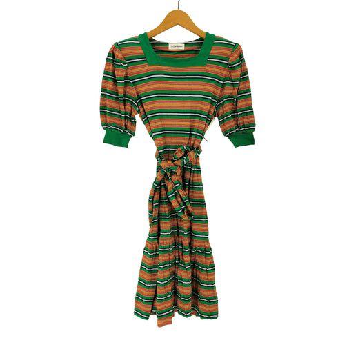 イヴサンローラン Yves Saint Laurent 肩パット付き マルチボーダーワンピース レディース M