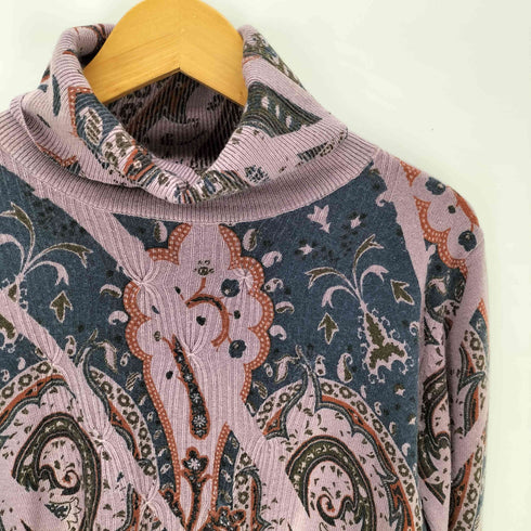 エトロ ETRO ペイズリー総柄 タートルネックニット レディース