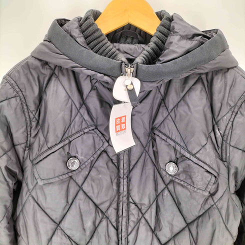 エンポリオアルマーニ EMPORIO ARMANI フード付き ダイヤモンドキルティング 中綿ジャケット メンズ L